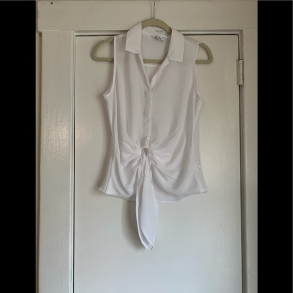 Express White tie up Top Small - Picture 2 of 7